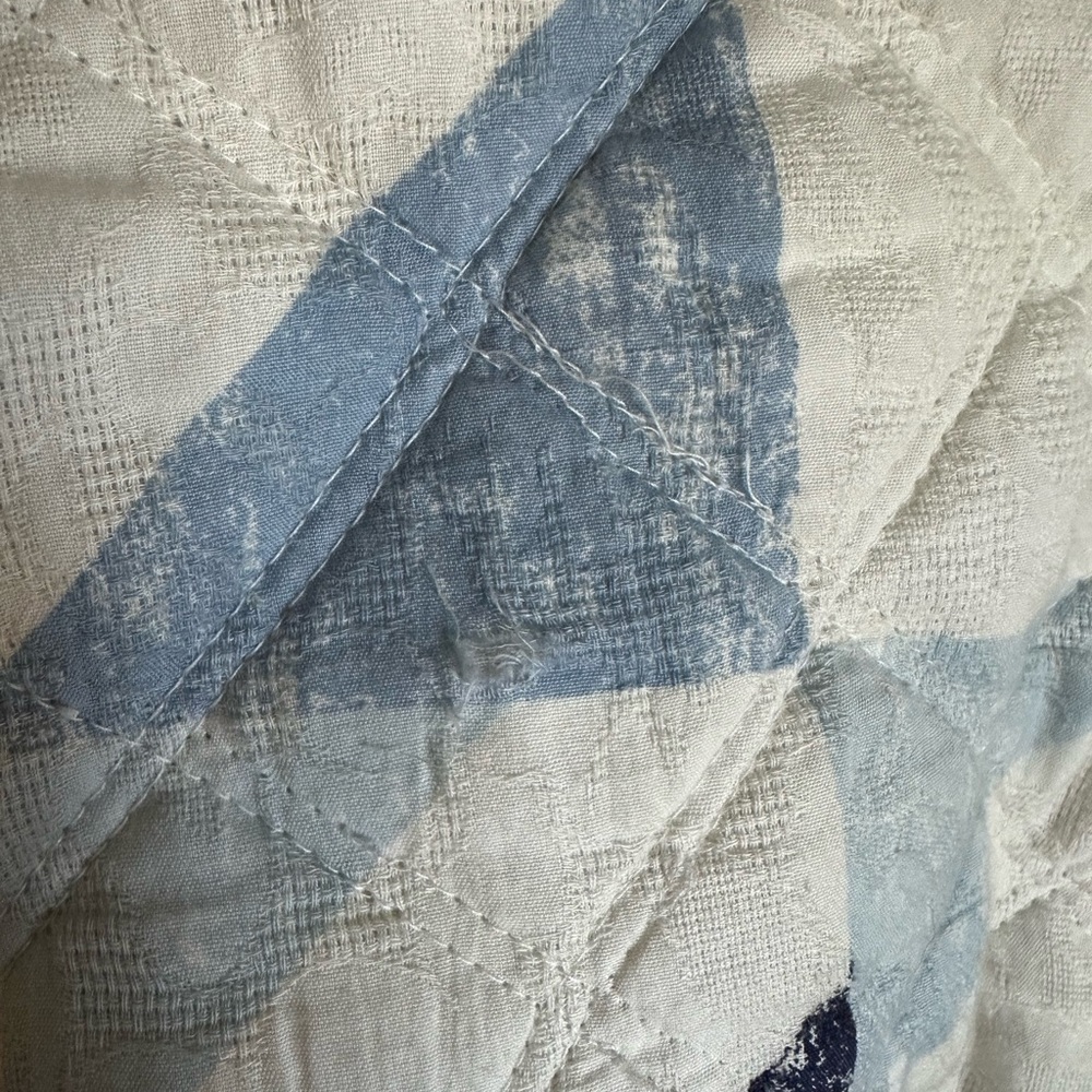 Anthropologie Quilted Jacket in Blue and White - Picture 12 of 15